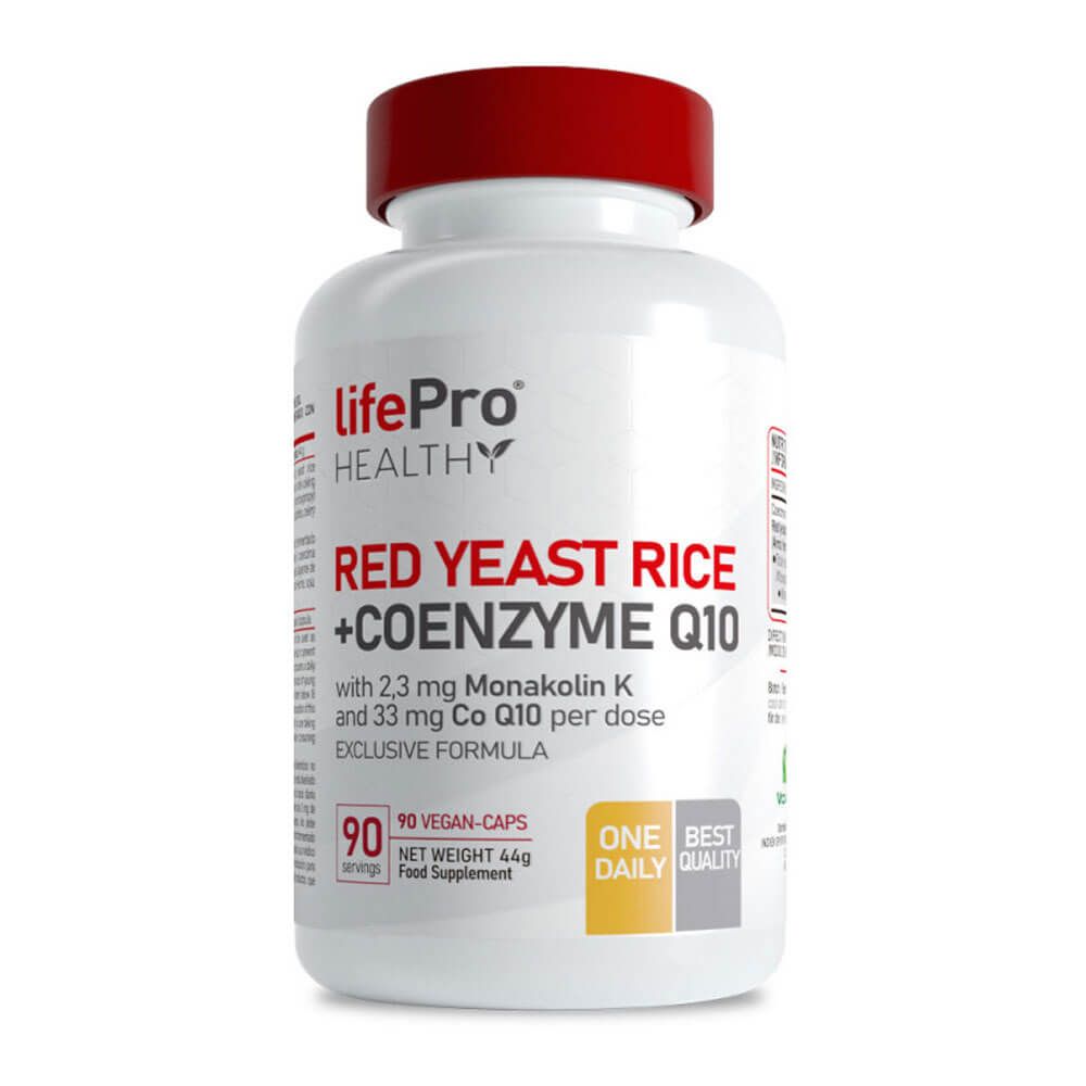 Yeast Rice + Coenzime Q10 - 90 Cápsulas Veganas - Colesterol - Lifepro_0
