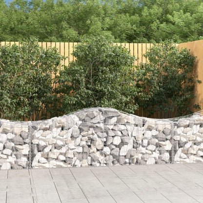 Cestas De Gaviones 9 Uds Forma De Arco Hierro 200x50x60/80 Cm_1