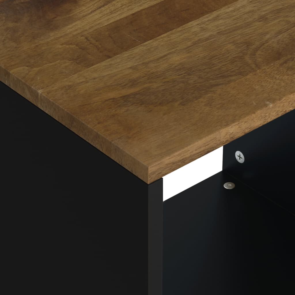 Mesa De Centro Madera Maciza Mango Y Contrachapada 40x31x46 Cm_4