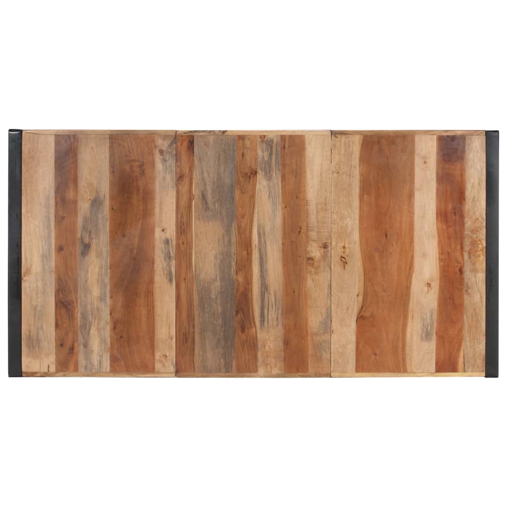 Mesa De Comedor Madera Maciza Con Acabado Sheesham 180x90x75 Cm_1