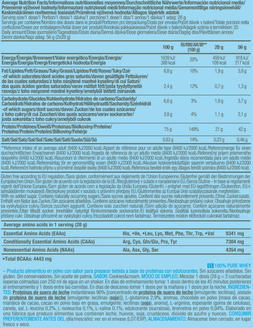 Biotech 100% Pure Whey 1000 G Galletas Y Crema_5
