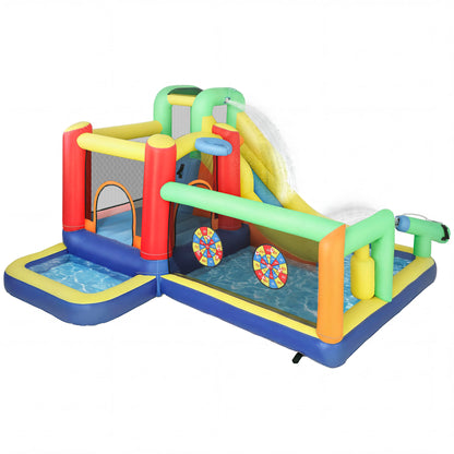 Aiyaplay Castillo Hinchable Acuático Con Soplador 550w 9 En 1 Tobogán Escalada_0