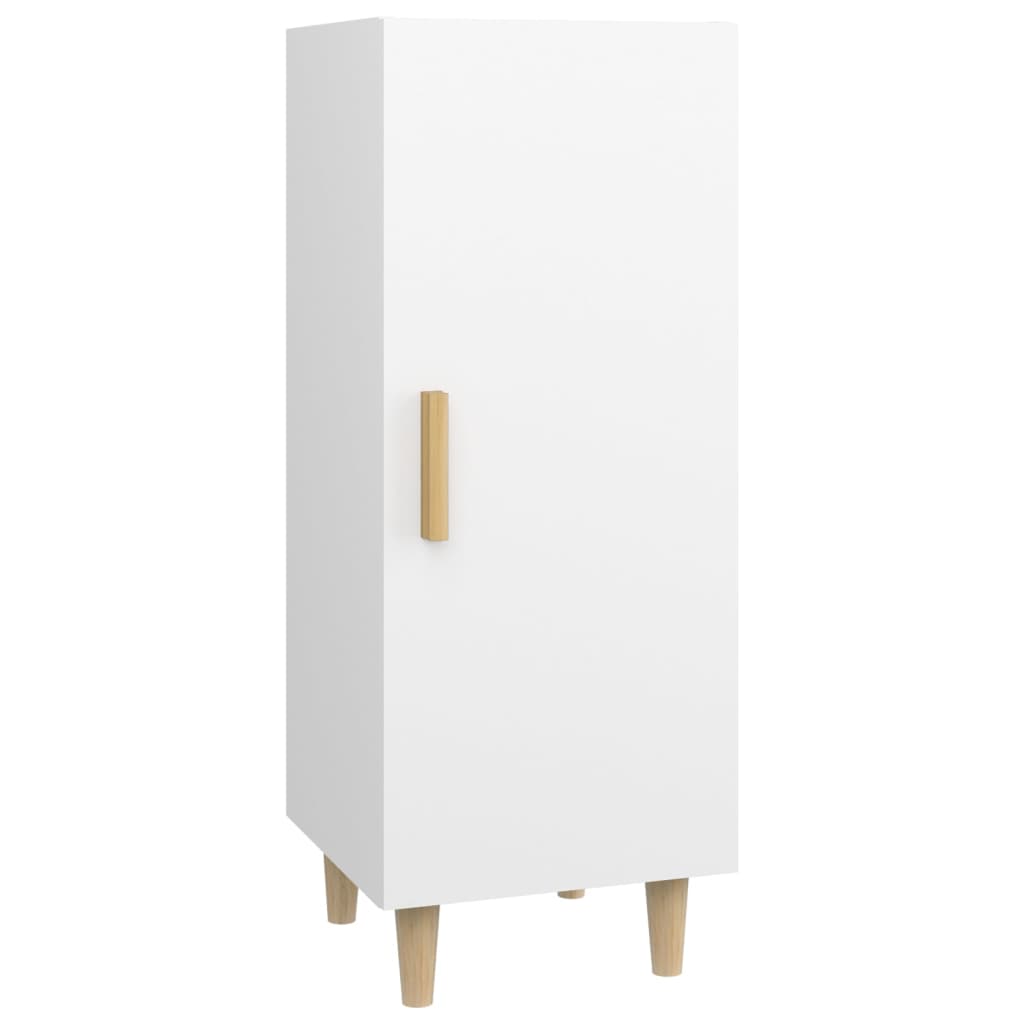 Aparador De Madera Contrachapada Blanco 34,5x34x90 Cm / Vetonek_1