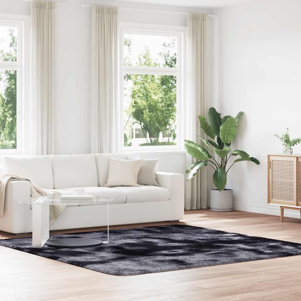 Vidaxl Alfombra De Pelo Largo Navarra Gris Oscuro 240x240 Cm Poliéster_1