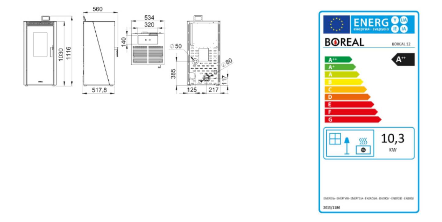 Bricosol Estufa De Pellet Boreal 12 Kw Gris_5