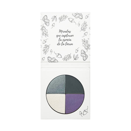 Sombra 4 Cores 01 Gothic Barcelona Com Óleo de Jojoba e Rosa Mosqueta, NaturaBio Cosmetics 4 x 1,6g