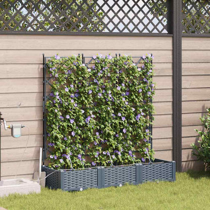 Macetero De Jardín 3 Uds. Gris Claro 120 X 40 X 126 Cm Pp_2