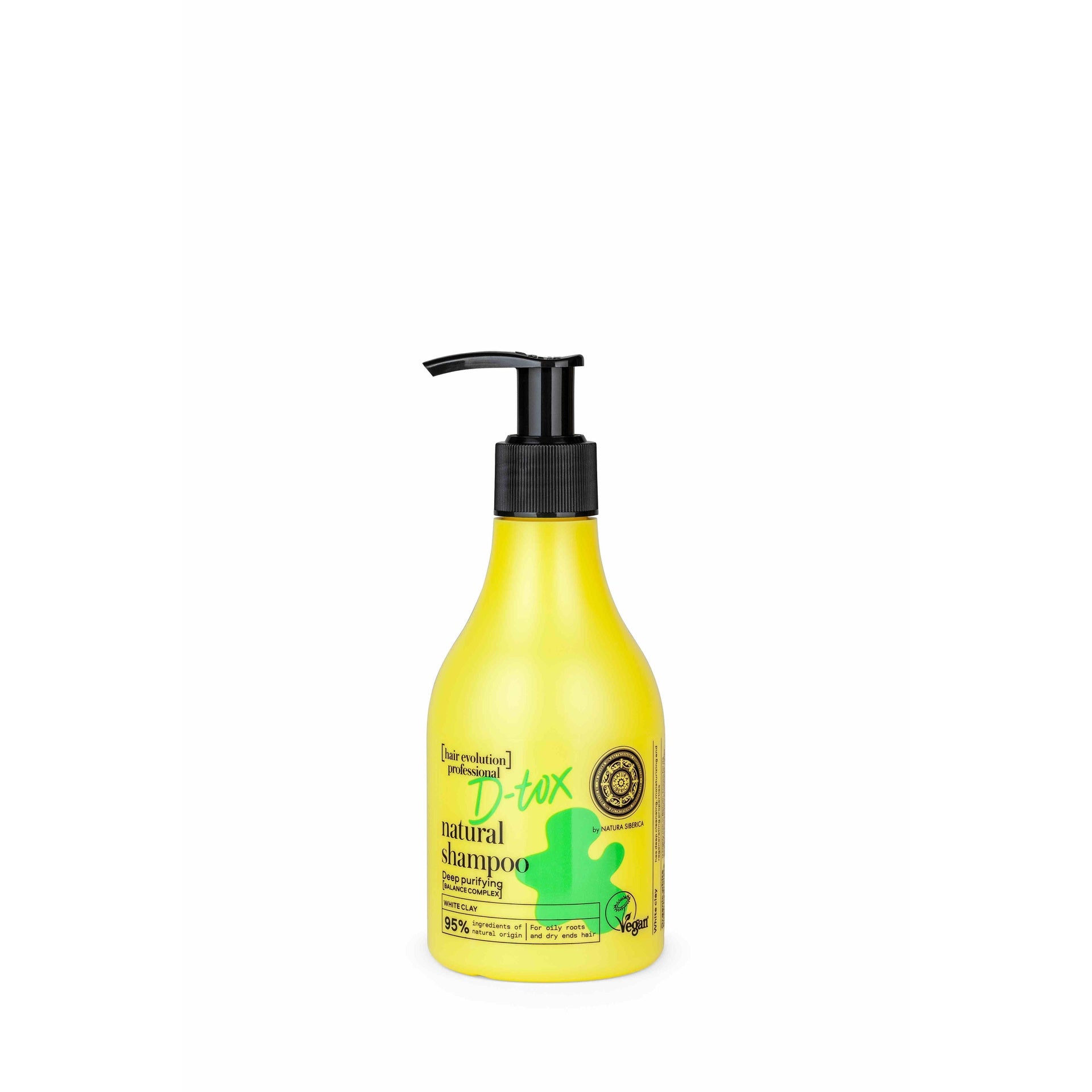 Champú natural de Arcilla blanca «D-tox» Limpieza profunda Natura Siberica 245 ml