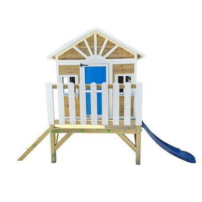Casita Infantil De Madera Por Paneles Masgames Visby Elevada 60 Cm Azul._3