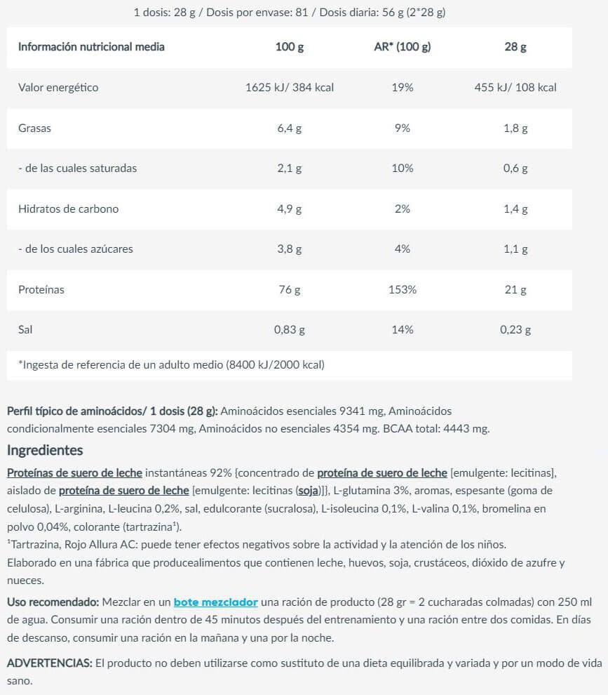 100% Pure Whey - 2kg - Vainilla Bourbon - Proteina De Suero Whey - Biotech Usa_5