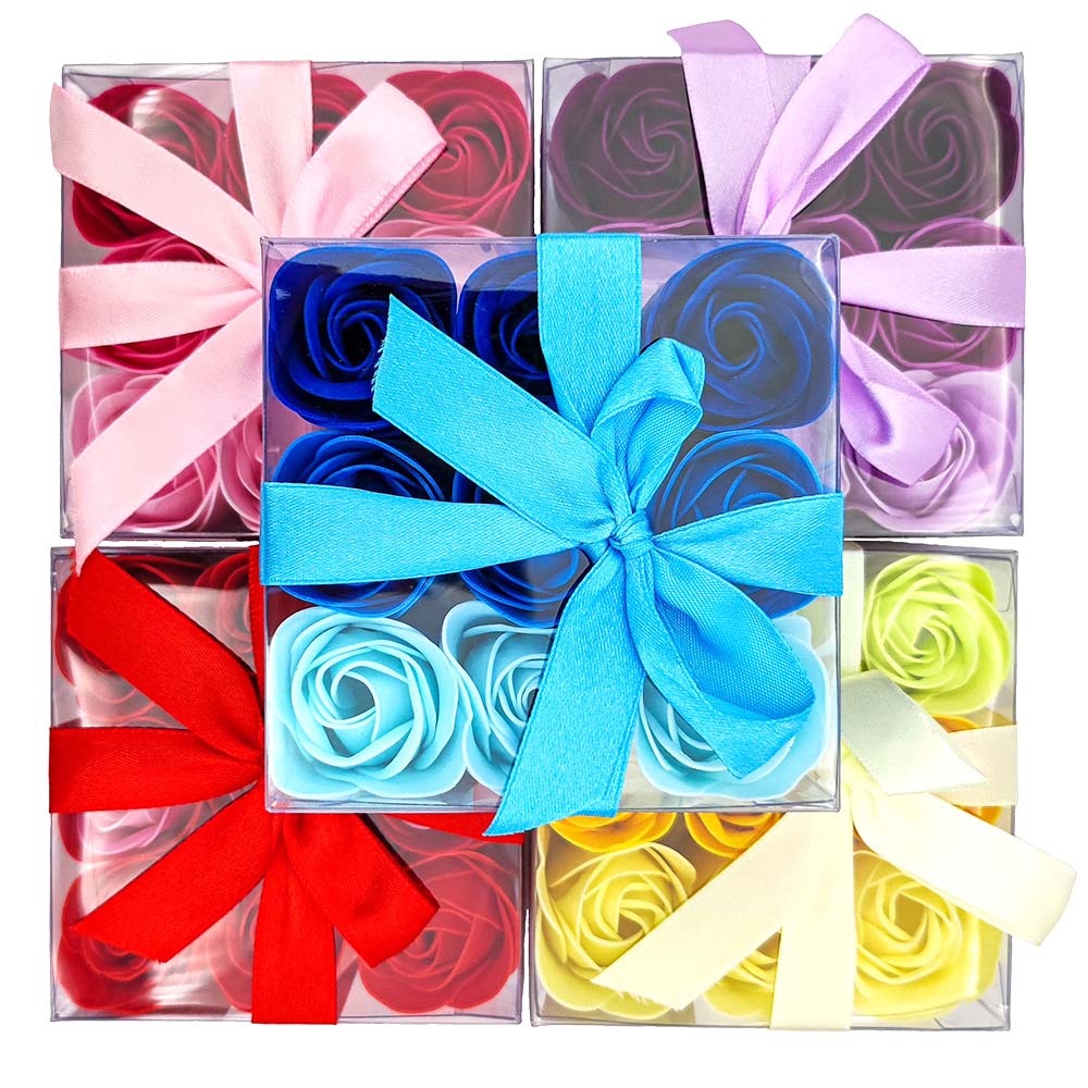 Caja 9 Rosas De Jabón (amarillo) - Flores Con Pétalos De Jabón Perfumados - Regalo Original Para Días Especiales_4