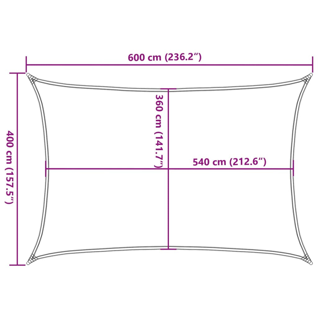 Vidaxl Toldo De Vela Terracota Hdpe 160 G/m² 4x6 M_2