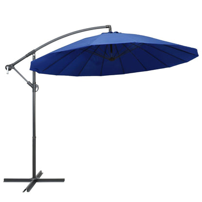 Vidaxl Sombrilla Colgante Con Palo De Aluminio Azul 3 M_0