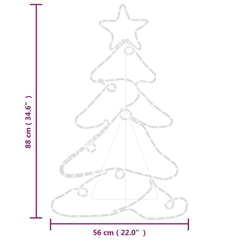 Vidaxl Figura De Árbol De Navidad Con 144 Led 88x56 Cm_5