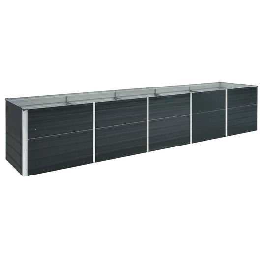Arriate De Jardín De Acero Galvanizado Antracita 400x80x77 Cm_0