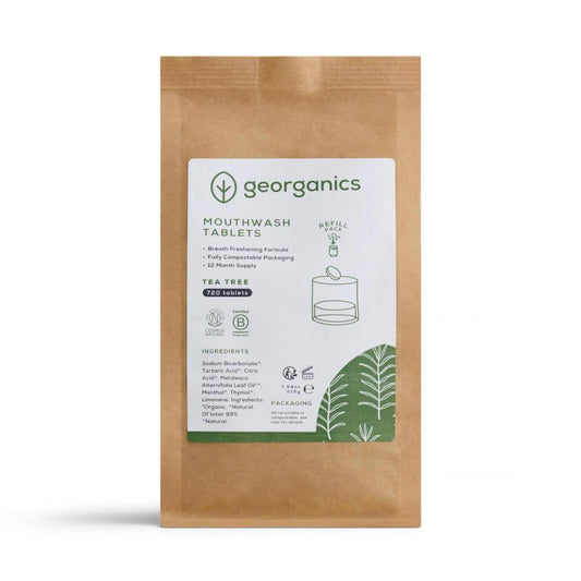 Recargas de comprimidos para elixir bucal de melaleuca Georganics, 720 unidades