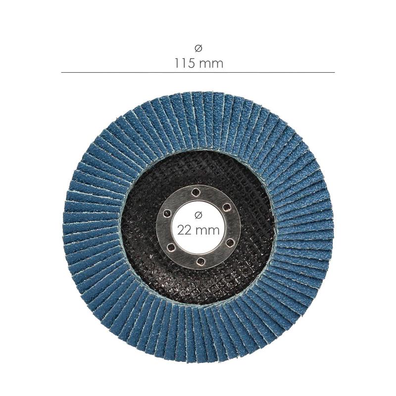 Disco Laminas Lija Circonio 115x22 Mm. Grano 120