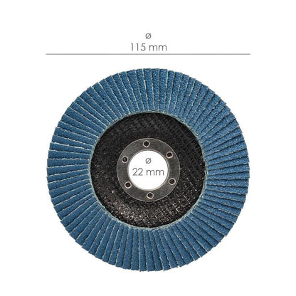 Disco Laminas Lija Circonio 115x22 Mm. Grano 120