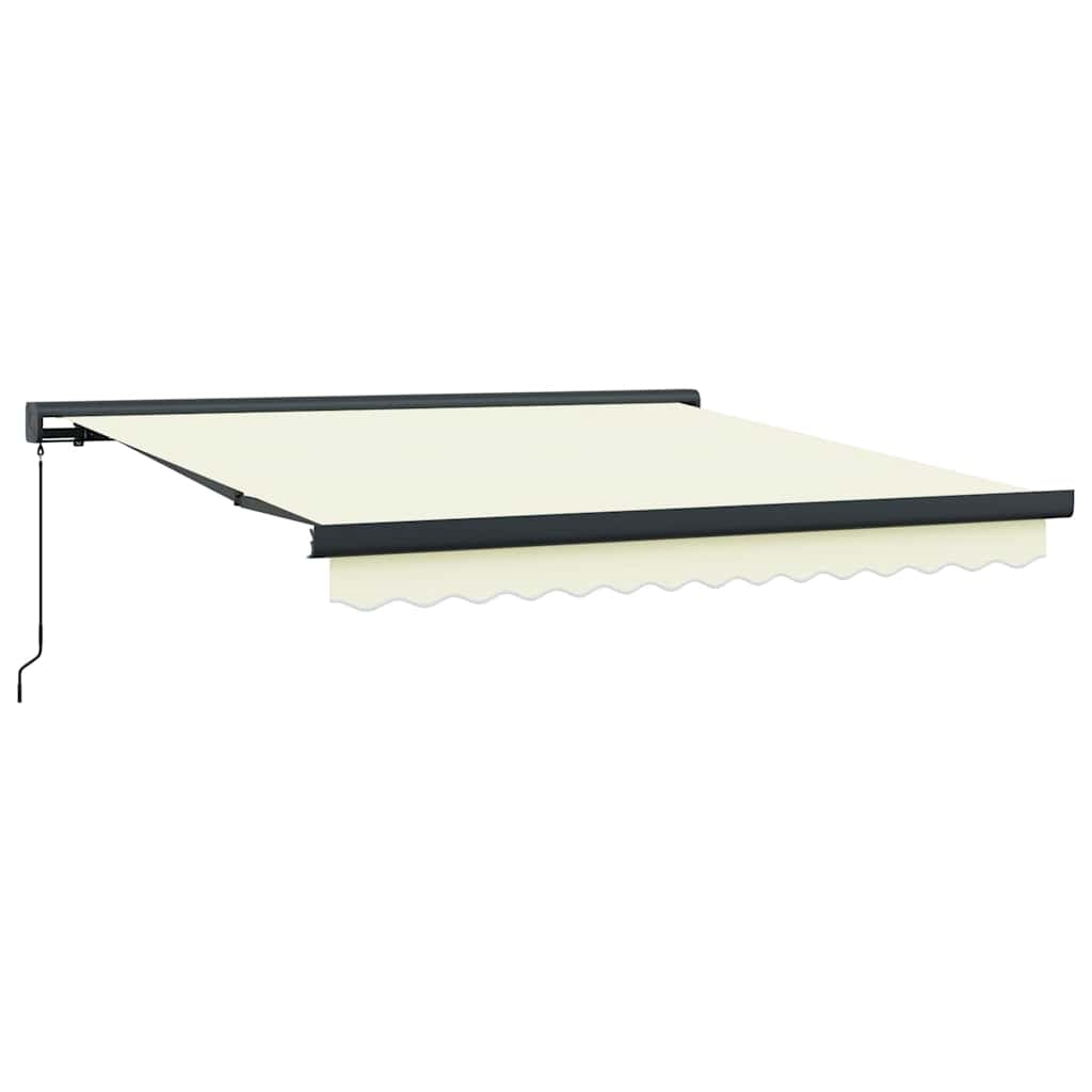 Vidaxl Toldo Retráctil Aluminio Y Tela Color Crema 3x2,5 M_0
