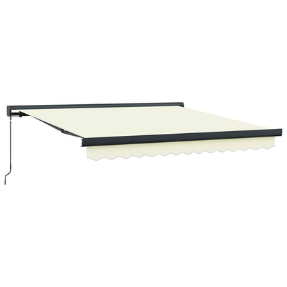 Vidaxl Toldo Retráctil Aluminio Y Tela Color Crema 3x2,5 M_0