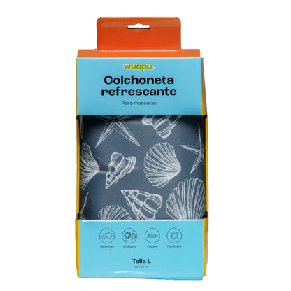 Colchoneta De Gel Refrescante Para Perro Talla L De 90x50cm Con Estampado Veraniego Indico Wuapu_4