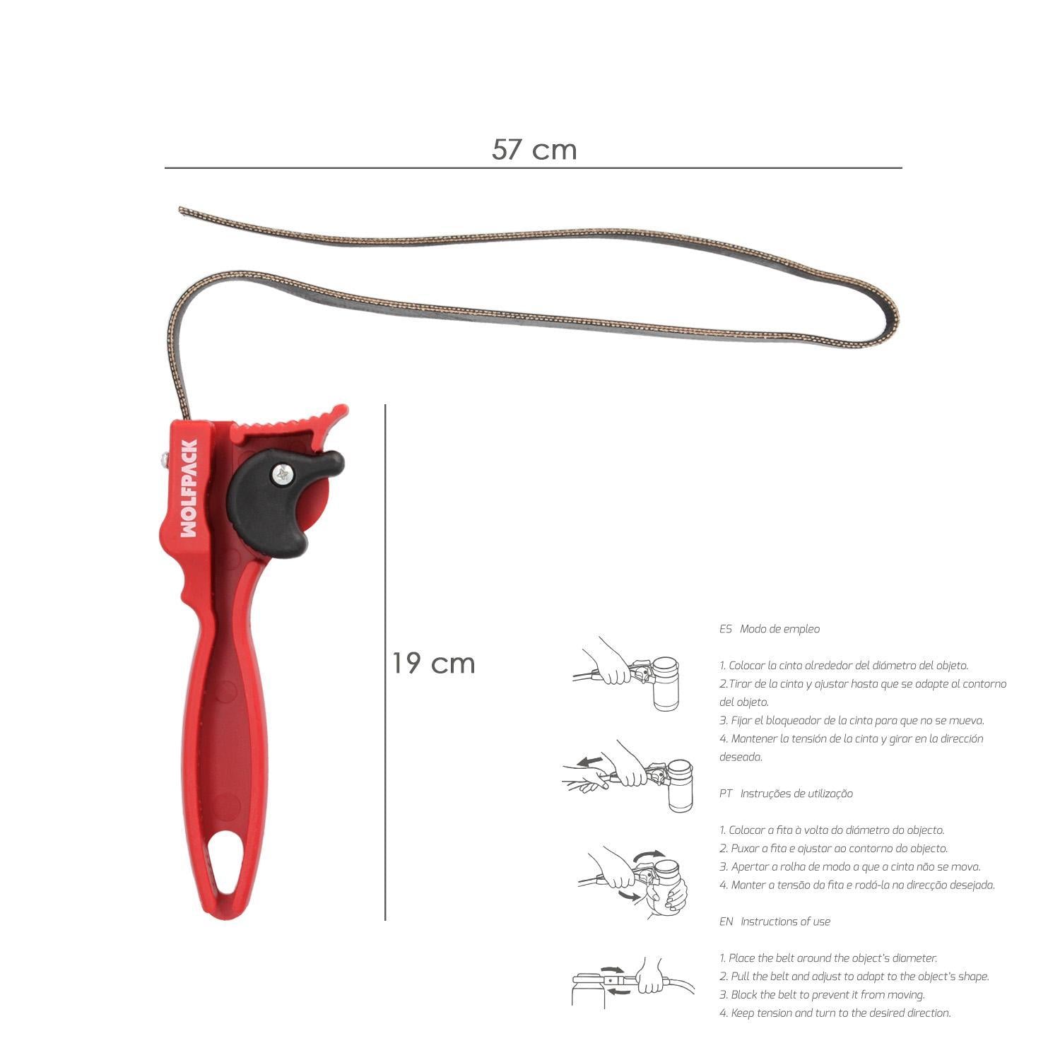 Llave Cinta Abretodo Ø 5 A Ø 16 Cm. Cinta Caucho Reforzado. Llave Filtros, Llave Tubos, Llave Tuberias, Llave Tapas,_1