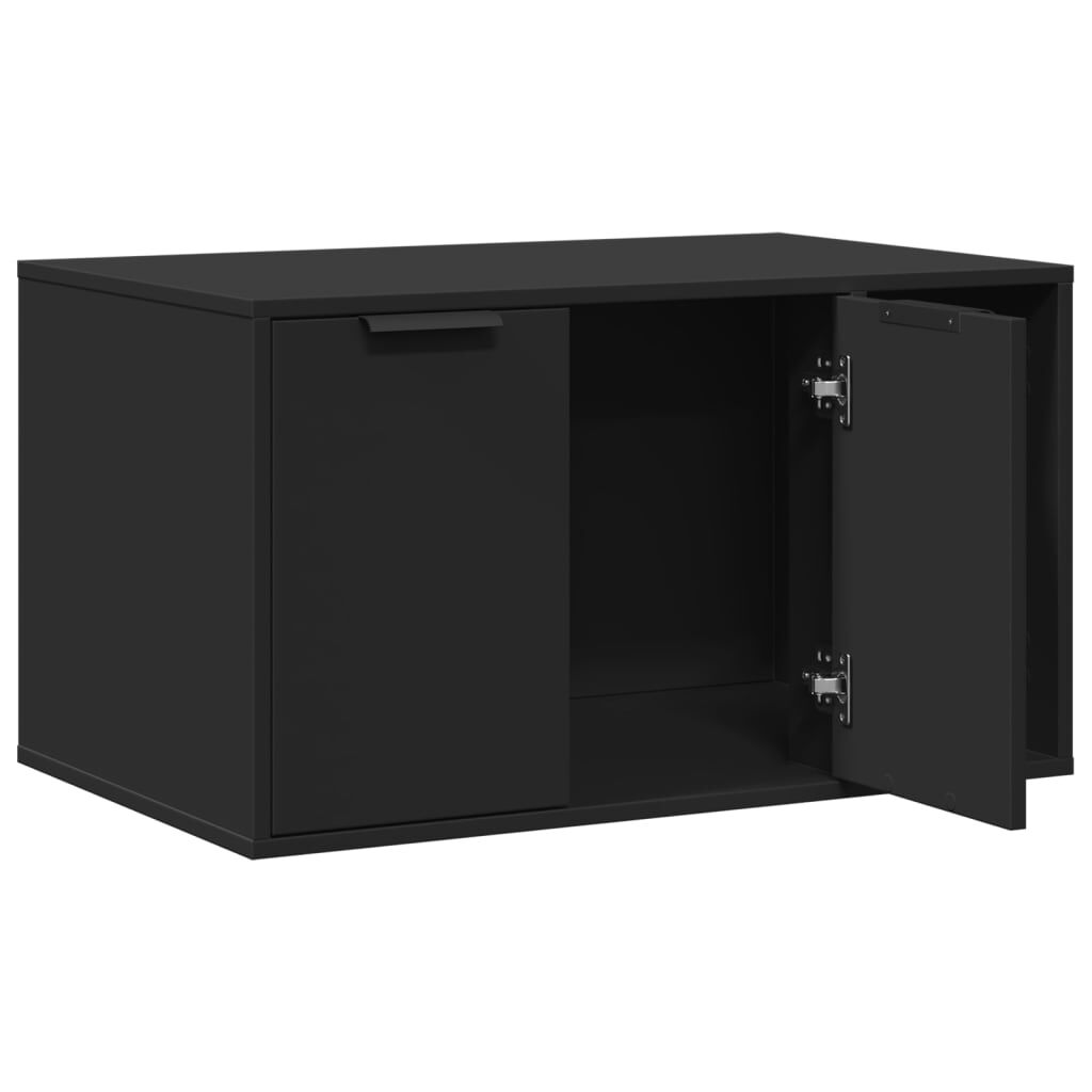 Vidaxl Mueble Arenero Para Gatos Madera Ingeniería Negro 80x50x45 Cm_3