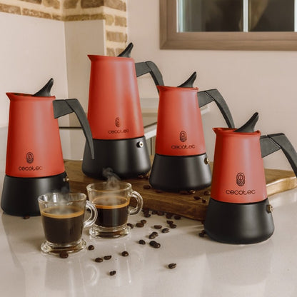Cecotec Cafetera Italiana Piccolina 600 Red. 300ml, 6 Tazas De Café, Acero Inoxidable, Apta Todas Superficies, Filtro Pr_4