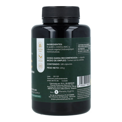 NAC 600 mg Planeta Huerto 180 cápsulas