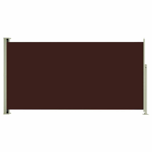 Vidaxl Toldo Lateral Retráctil De Jardín Marrón 160x300 Cm_0