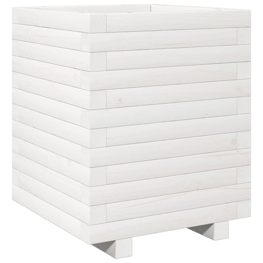 Jardinera Madera Maciza De Pino Blanco 40x40x49,5 Cm_0