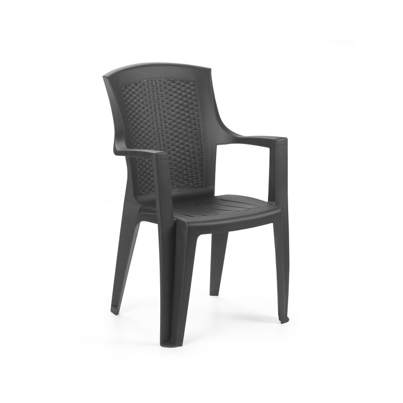 Pack 4 Sillas De Exterior Pacific Apilables, Polipropileno, Antracita, 55 X 91 X 60_3