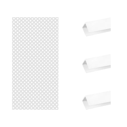 Pack Instalación Celosía Pvc 18 Mm + 3 Perfiles Blanco 0,6x1,15 M_0