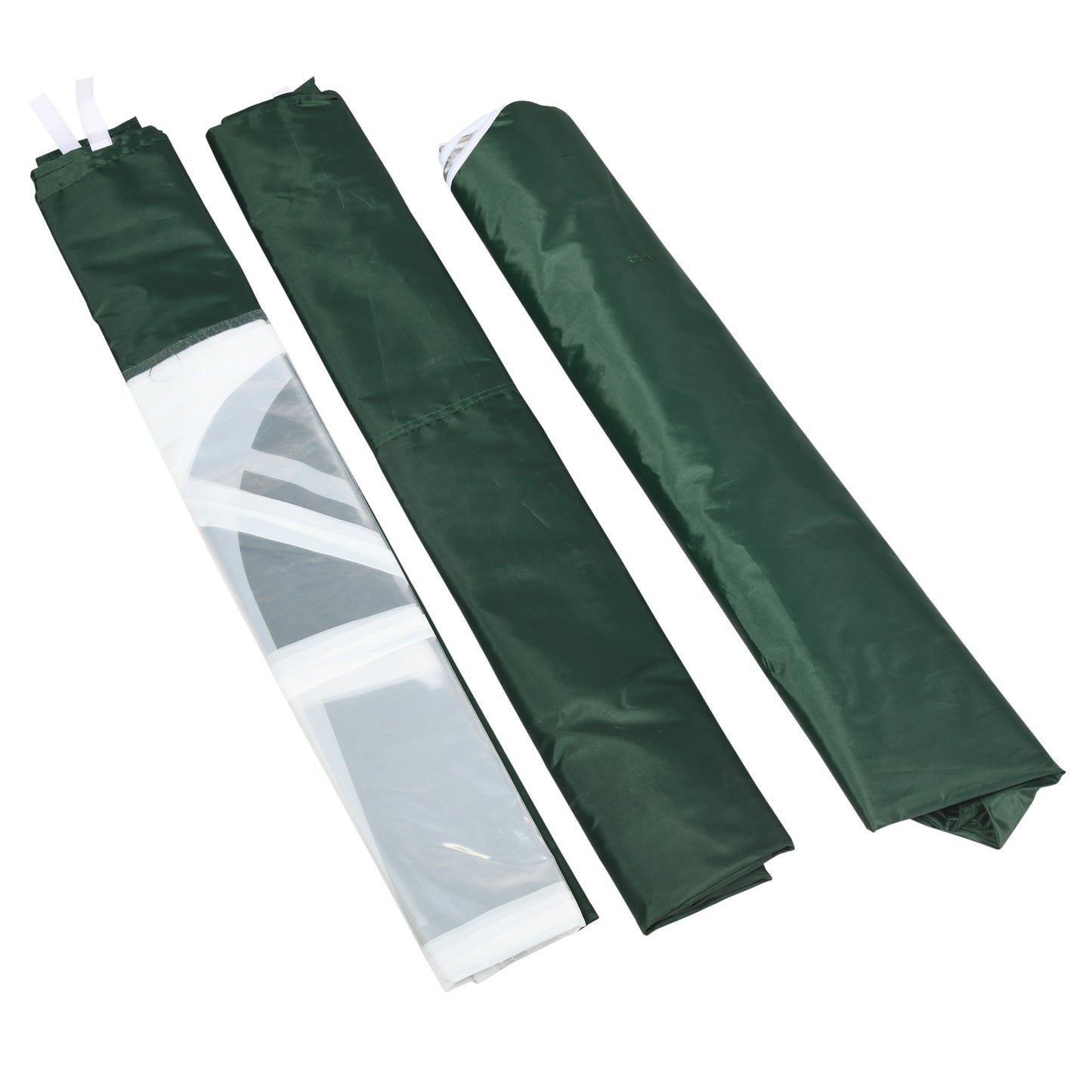 Outsunny Carpa Plegable 2 Paredes Laterales 2,89x2,89 M Altura Ajustable Verde_3