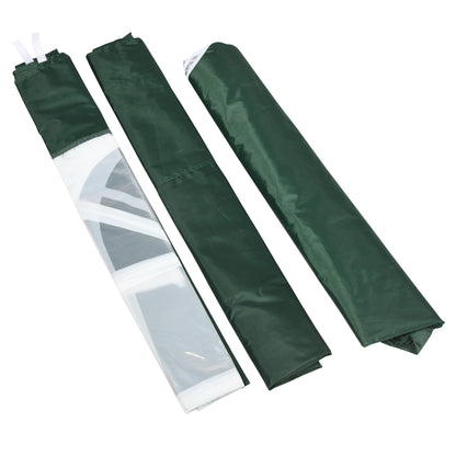 Outsunny Carpa Plegable 2 Paredes Laterales 2,89x2,89 M Altura Ajustable Verde_3