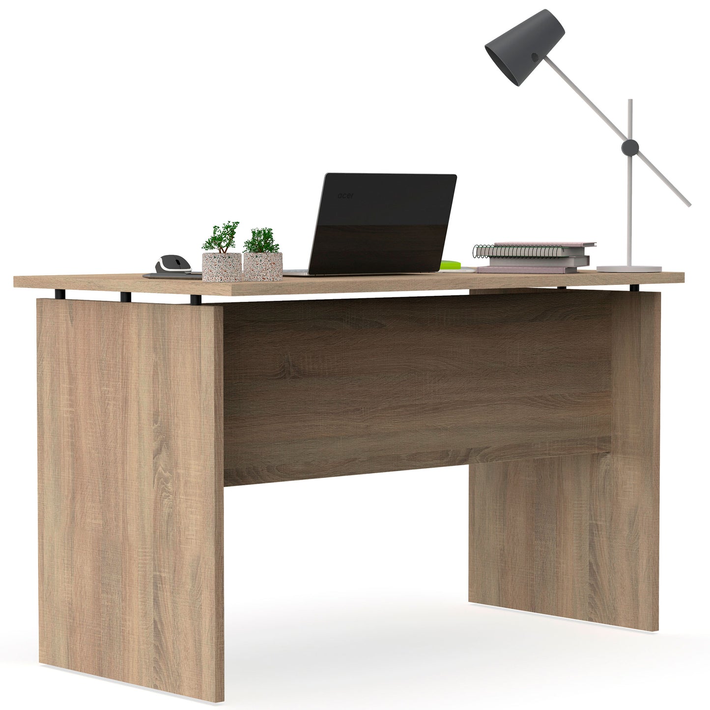 Escritorio, Mesa De Ordenador Oficina, Estudio 76 X 120 X 68 Cm, Despacho, Habitación, Desk, Briebe, Zenith, Madera_2