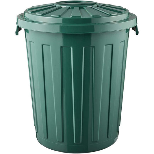Cubo De Basura Eco / Papelera Polivalente Con Tapa Cerrable, Grande, Plástico Resistente (pp), 23 L, Mats, Verde_0