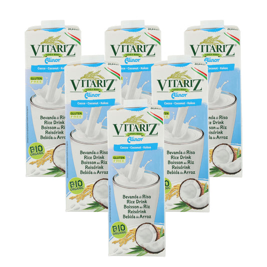 Pack de 6 bebidas Vitariz de arroz e coco 1 L