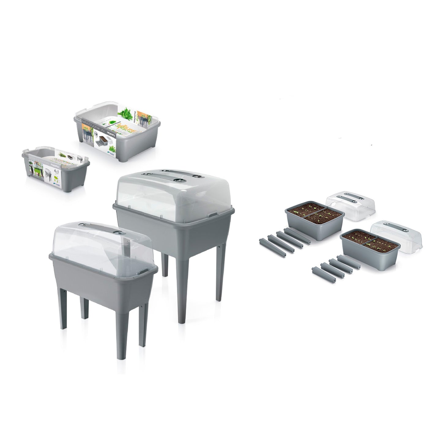 Jardinera Alta 83 L, Con Tapa De Policarbonato, Para Proteger Tus Plantas, Prosperplast Respana Planter Set De Plástico En Color Lima, 96,3 alto, X 7_2