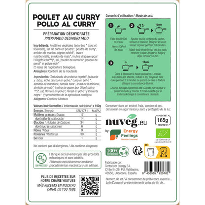Frango vegetariano Nuveg eco caril 165 g