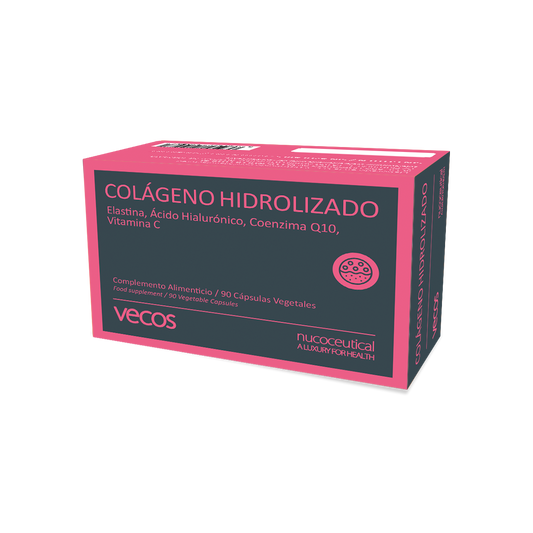 Colágeno Hidrolizado Vecos 90 Cápsulas | Elasticidad, Hidratación Y Anti Edad | Ácido Hialurónico, Elastina Y Q10_0