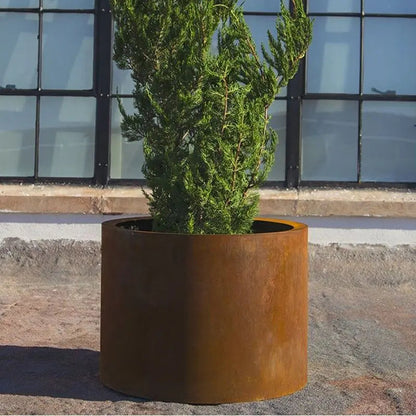 Jardinera Cilindro Acero Corten / Unidad / Ø 40 Cm / 100 Cm_0