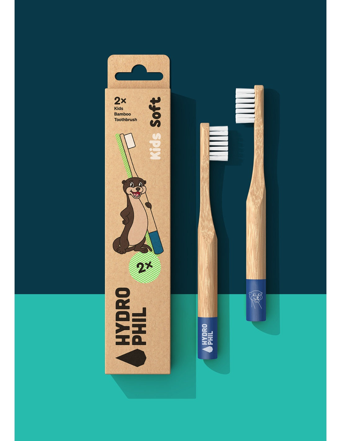 Escova de dentes infantil Nutria Hydrophil Embalagem com 2 unidades