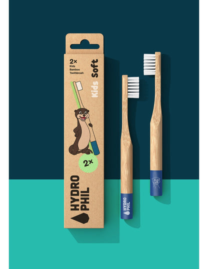 Escova de dentes infantil Nutria Hydrophil Embalagem com 2 unidades