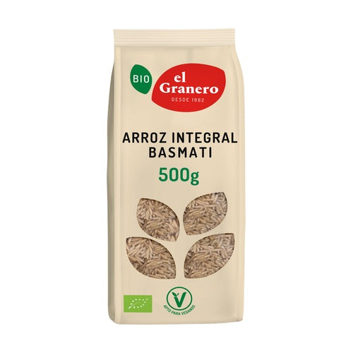 Arroz Integral Basmati Biológico El Granero, 500 g