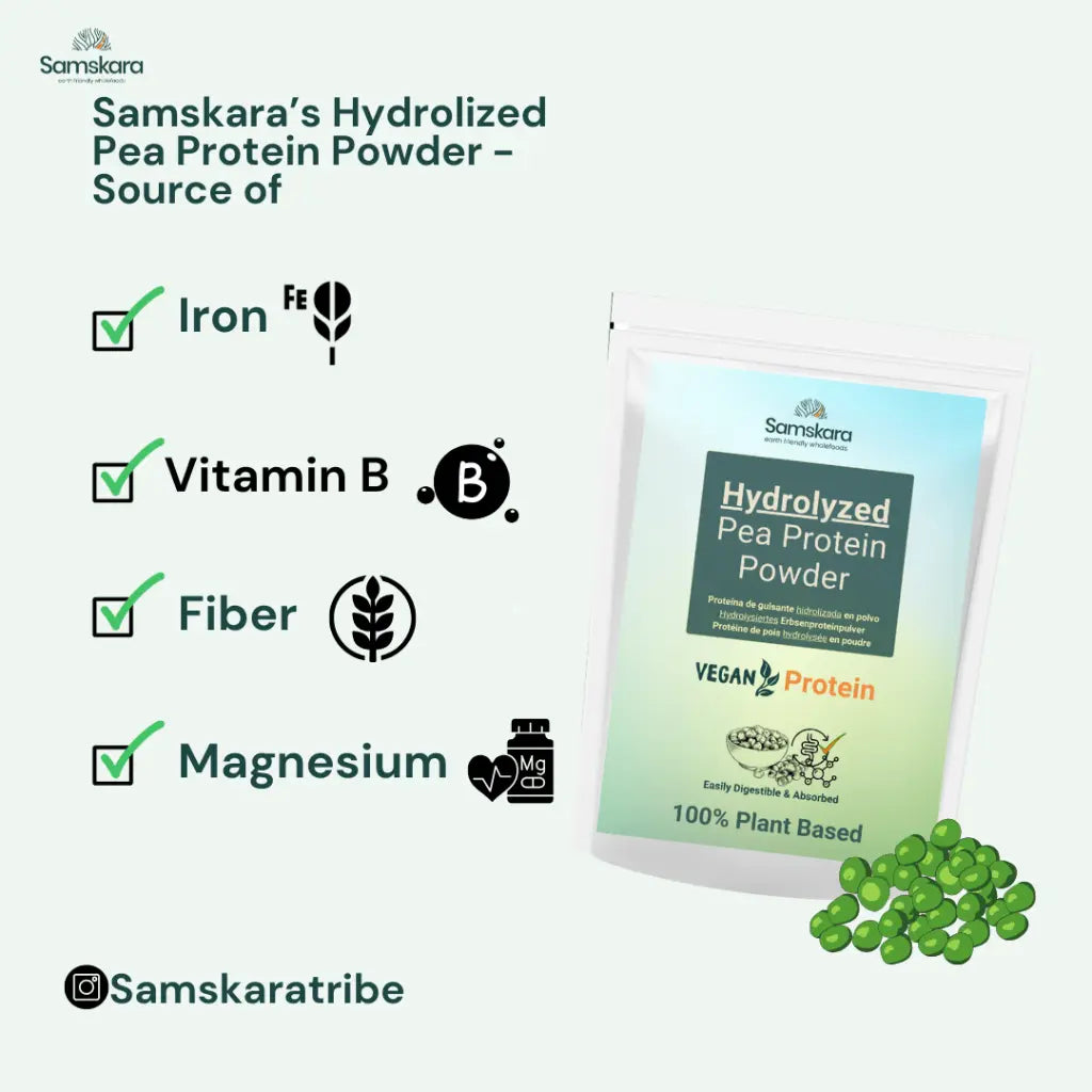 Proteína De Guisante Ultra Hidrolizada - 500g | Proteína Vegetal Vegana Para Batidos Y Repostería_1