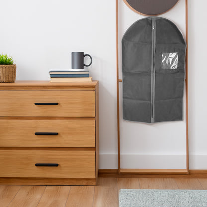Well Home Bolsa De Traje No Tejida De Alta Calidad Con Cremallera Y Ventana - 61x135cm En Gris Oscuro_2