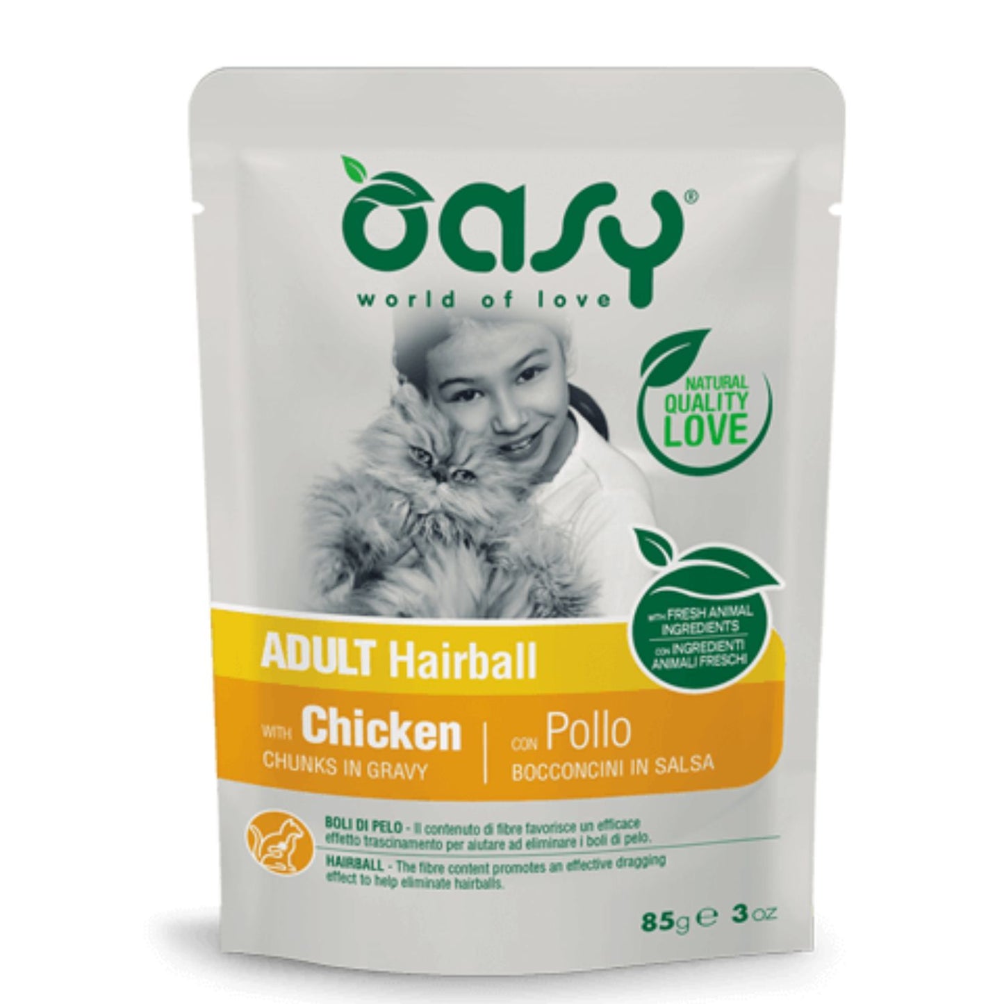 Comida Oasy Trozos En Salsa Para Gato Adulto De Pollo 85g_0