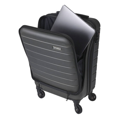Well Home Maleta Trolley Abs De 20'' Con 4 Ruedas Color Gris Oscuro_5
