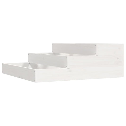 Jardinera De Madera Maciza De Pino Blanco 78x78x27 Cm_0